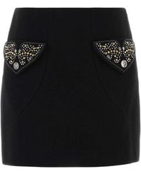 Versace - Skirt Responsible Light Weight Double Wool Crepe - Lyst