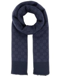 Gucci - Embroidered Wool Blend Foulard - Lyst