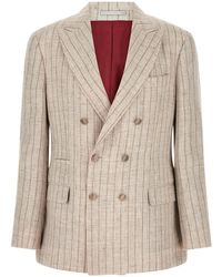 Brunello Cucinelli - Linen Blazer Clothing - Lyst