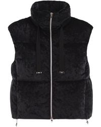 Herno - Velvet-Effect Padded Gilet - Lyst