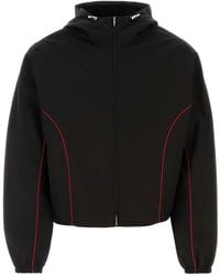 Ferragamo - Tech Cotton Blouson Jacket With Contrast Piping - Lyst