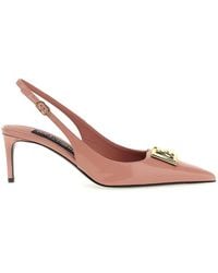 Dolce & Gabbana - Dg Logo Patent Slingback Pump - Lyst