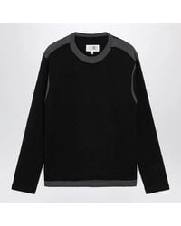 MM6 by Maison Margiela - Asymmetrical Crewneck Sweater - Lyst