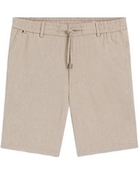 BOSS - Linen Polyester Viscose Elastane Shorts - Lyst