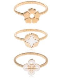 Tory Burch - Set Of Three Rings - Lyst