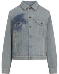 Jean Paul Gaultier - Face Print Denim Jacket - Lyst