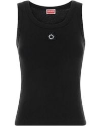 KENZO - Logo Round Neck Top - Lyst