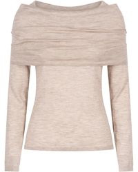 Max Mara - Lightweight Cashmere Sweater With Removable Wrap Detail - Lyst