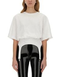 Fiorucci - T-Shirt With Suspenders - Lyst