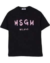 MSGM - T-Shirt With Logo - Lyst