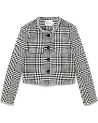 Self-Portrait - Jacket With Houndstooth Pattern - Lyst