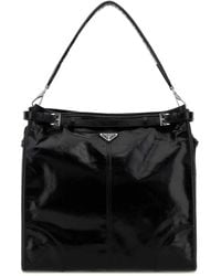 Prada - Leather Bonnie Shopping Bag - Lyst