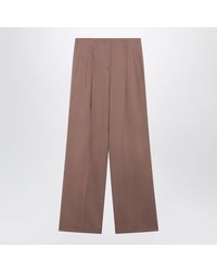 Golden Goose - Straight-Leg Bronze Virgin Wool Trousers - Lyst