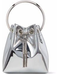 Jimmy Choo - Bon Bon Metallic Leather Top Handle Bag - Lyst