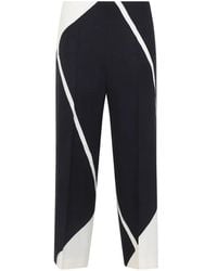 Alberta Ferretti - Twill Printed Viscose Pants - Lyst