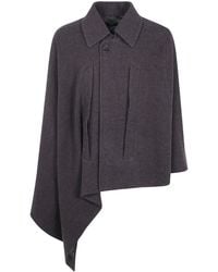 Ziggy Chen - Speard Collar Poncho - Lyst