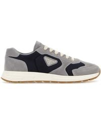 Prada - Two-Tone Suede And Re-Nylon Prax Sneakers - Lyst