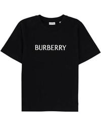 Burberry - T-Shirt With Logo Cotton T-Shirts - Lyst