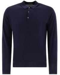 John Smedley - "Belper" Merino Wool Polo Shirt - Lyst
