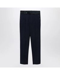 Prada - Wool Trousers With Technical Details - Lyst