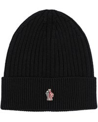 Moncler - Wool Beanie With Logo - Lyst