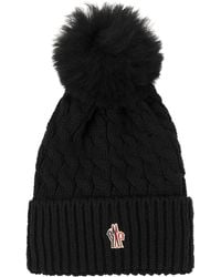 Moncler - Wool Hat With Pom Pom - Lyst