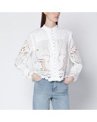FARM Rio - Richelieu Cotton Blouse - Lyst