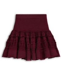 Alaïa - Alaia Wool Crinoline Ruffle Mini Skirt - Lyst