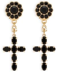 Dolce & Gabbana - Dolce & Gabbana Cross Pendant Earrings - Lyst