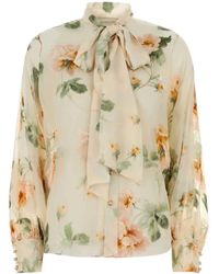 Zimmermann - Embroidered Viscose Blend Carousel Shirt - Lyst