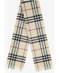 Burberry - Cashmere Scarf With Giant Check Motif - Lyst