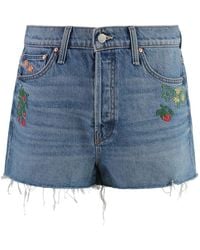 Mother - The Ditcher Denim Shorts - Lyst
