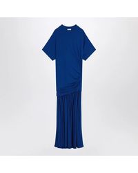 Ferragamo - Long Dress With Draping - Lyst
