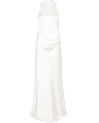 ROTATE BIRGER CHRISTENSEN - Long Satin Dress With Train - Lyst
