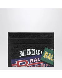Balenciaga - Bumper Stickers Leather Cardholder - Lyst