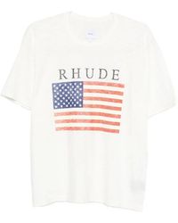 Rhude - Usa Flag T-Shirt - Lyst