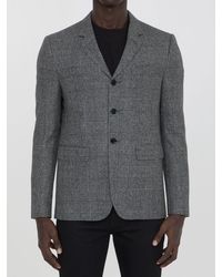 Celine - Wool Jacket With Prince Of Wales Motif - Lyst