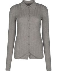 TOTEME - Slim Ribbed Shirt - Lyst
