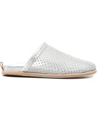 forte_forte - Ciottolo Strass Mesh Flat Sabot - Lyst