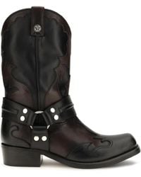 Versace - Sylvester Leather Cowboy Boots - Lyst