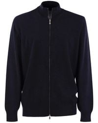 Brunello Cucinelli - High-Necked Cashmere Cardigan With Zip - Lyst