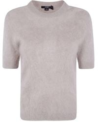 Seventy - Cashmere Short Sleeves Round Neck Sweater - Lyst