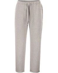 Majestic - Stretch Viscose Jogger Trousers With Drawstring Waist - Lyst