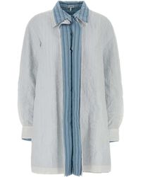 Loewe - Cotton Blend Shirt Dress - Lyst