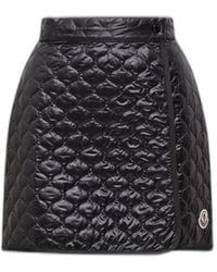Moncler - Mini Skirt With Quilted Design - Lyst