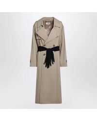 MM6 by Maison Margiela - Cotton Trench Coat With Gloves - Lyst