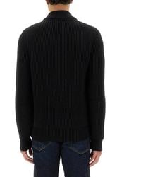Tom Ford - Double-Breasted Cardigan With Ribbed Texture - Lyst