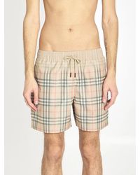 Burberry - Check Swimwear - Lyst