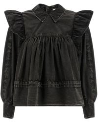 Ganni - Organic Cotton Blouse - Lyst