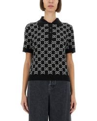 Gucci - Gg Wool Jacquard Reversible Polo Shirt - Lyst